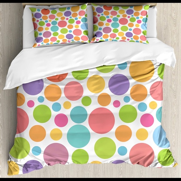 SOLD Polka Dot Duvet Cover Set - Picture 1 of 1